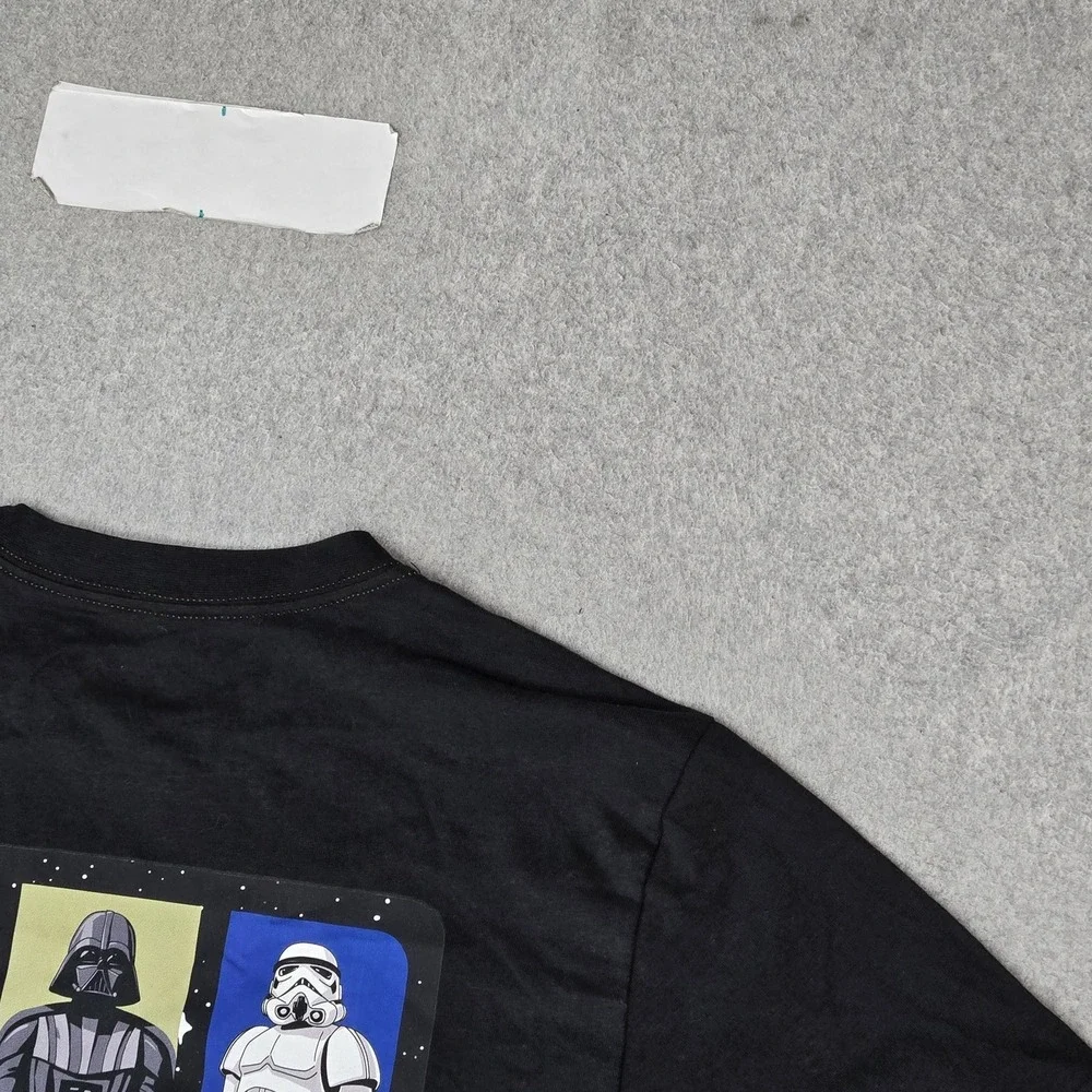 Disney Parks Men Shirt S Black Graphic Star Wars Logo Short Sleeve NWT